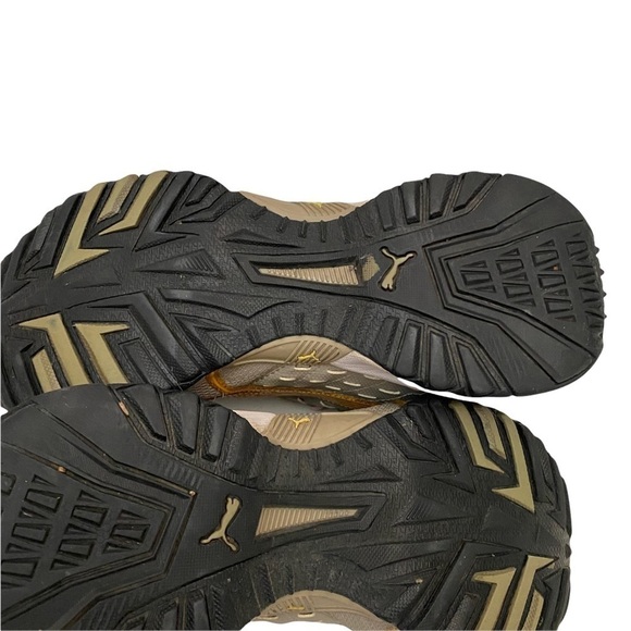 Puma Tan Pink Mesh Running Sneakers Sz 10 Preowned - Picture 9 of 11